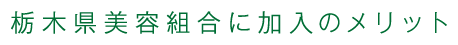 栃木県美容組合に加入のメリット